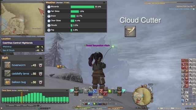 FFXIV Fisher Quest Level 45 - I Believe Fish Can Fly (Cloud Cutter NQ) - A Realm Reborn смотреть онлайн