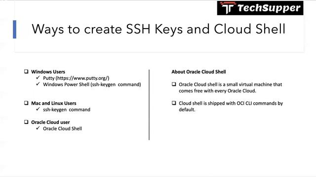 Creating SSH keys using Oracle Cloud shell смотреть онлайн