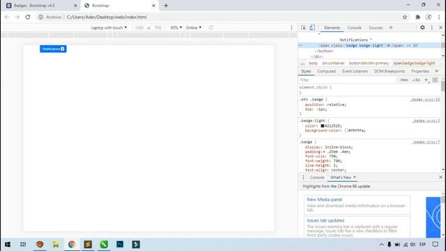 Curso Completo Bootstrap 4 | Components Badge, Clase 17 смотреть онлайн
