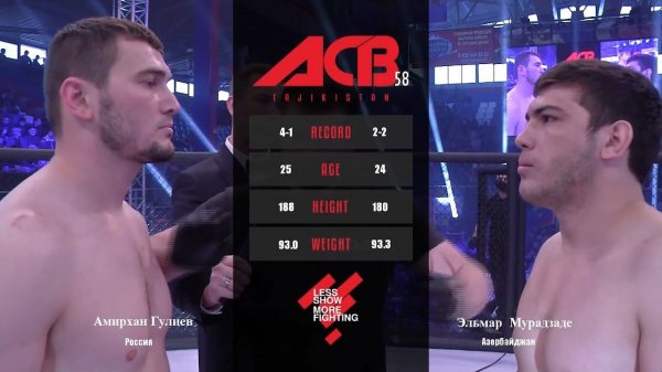Амирхан Гулиев vs. Эльмар Мурадзаде | Amirkhan Guliev vs. Elmar Muradzade | ACB 58 - YE 17
