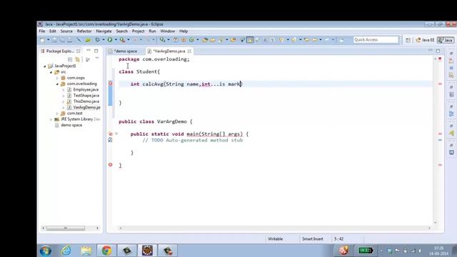 Java for Beginners Session-21 Variable Argument(Varargs) Demo смотреть онлайн