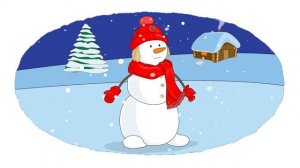 Мультик   Раскраска  Учим цвета   Новогодняя раскраска  Домик, Елка, Снеговик, Снегурочка, Дед Моро