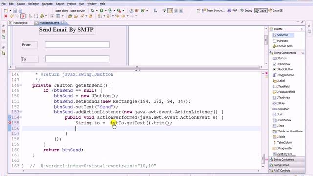 Java Swing send email смотреть онлайн
