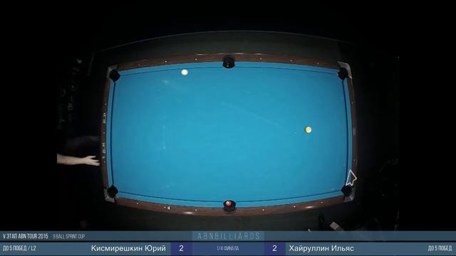 V этап ABN Tour 2015. 9-ball Sprint Cup 1/4 финала. Кисмерешкин - Хайруллин смотреть онлайн