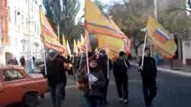 Астрахань, 7 ноября 2009 года, шествие "Справедливой России" смотреть онлайн