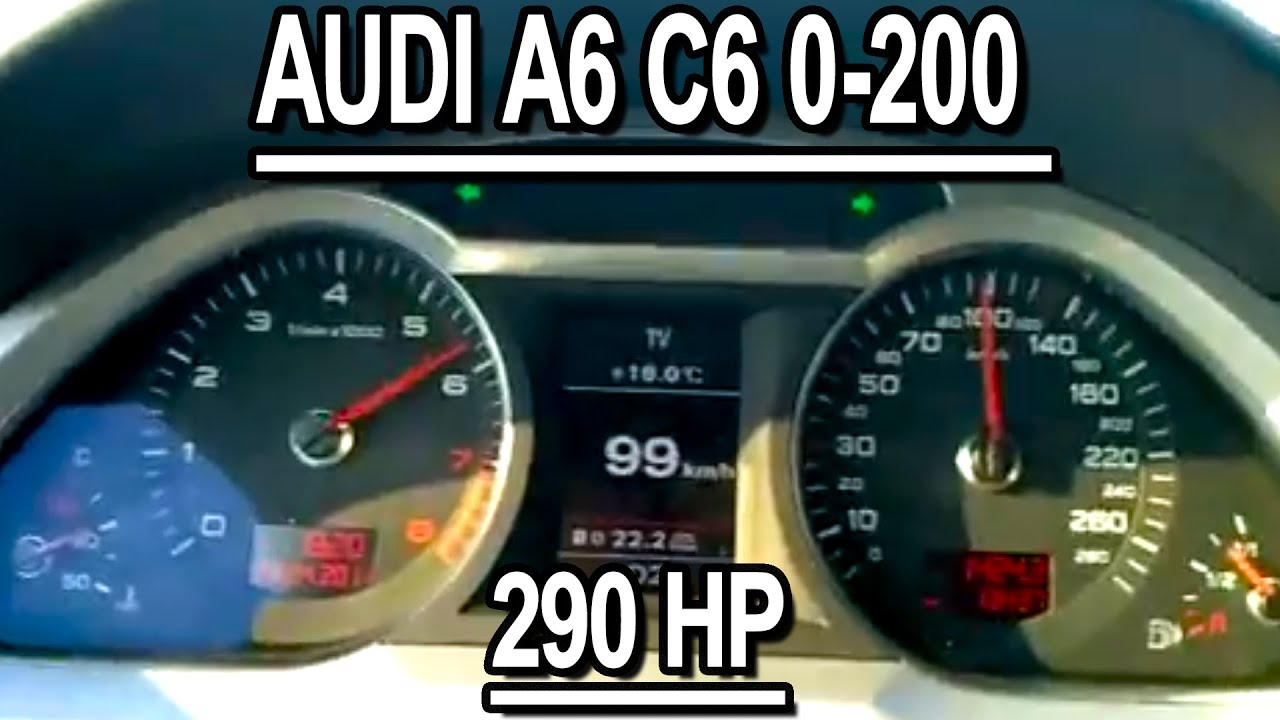 AUDI A6(C6) 3.0TFSI 0-200 km_h (первая попытка) смотреть онлайн