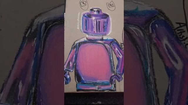 Purple Shiny Lego Man Drawing #fyp #viralart #realisticart #artbijutsucomp смотреть онлайн