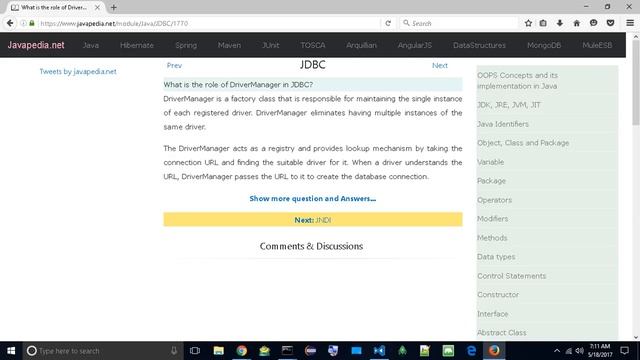 What is the role of DriverManager in JDBC?
| javapedia.net смотреть онлайн