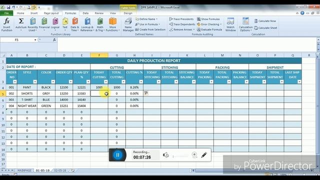 Daily Production Report in Excel смотреть онлайн