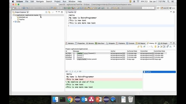 Git Squash - Squashing commits using Egit смотреть онлайн