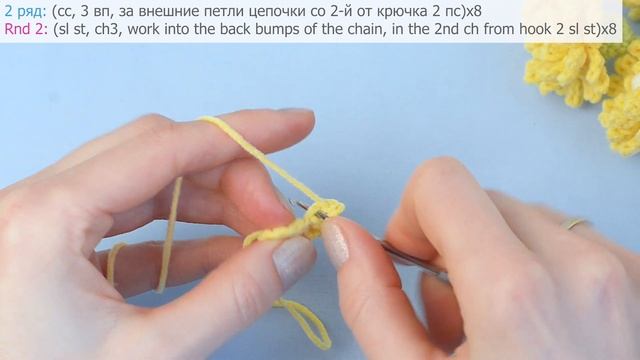 Символ МИРА крючком. Как связать одуванчик | DANDELION Crochet Pattern смотреть онлайн