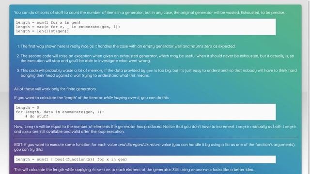 Python idiom for counting loop execution смотреть онлайн