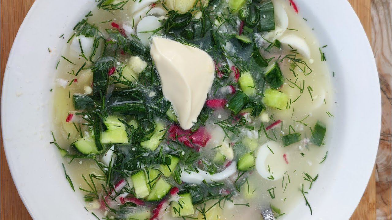 Холодная окрошка в жаркую погоду на сыворотке и с перепелиными яйцами. Что может быть вкуснее смотреть онлайн