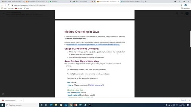 Method overloading & Method overriding in Java смотреть онлайн