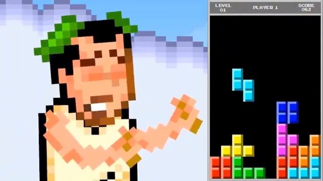 Dorkly's tetris animation "LINE PIECE" смотреть онлайн