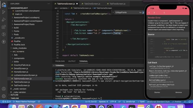 EP:11 Bottom tab bar navigation in react native смотреть онлайн