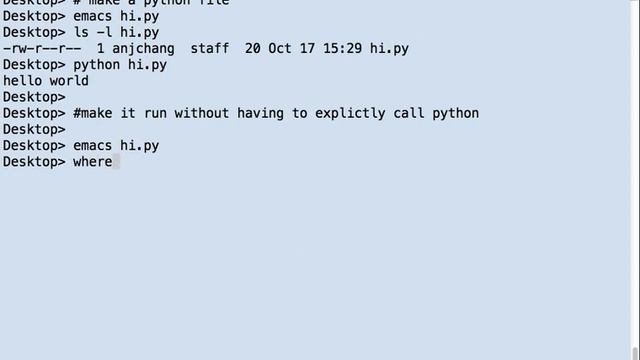 Running simple python file from command line - 2 methods смотреть онлайн