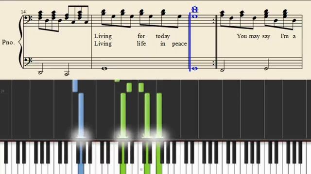 Джон Леннон , John Lennon - Imagine - Piano Tutorial + Sheets смотреть онлайн