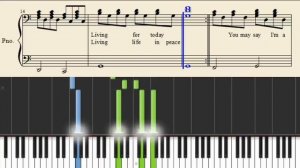 Джон Леннон , John Lennon - Imagine - Piano Tutorial + Sheets