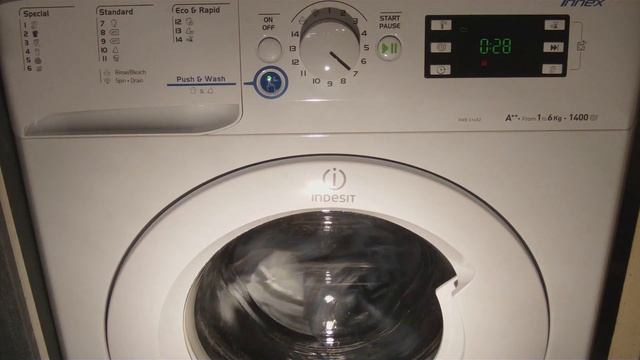 Washing Machine Indesit XWE 61452 - "Push & Wash" смотреть онлайн