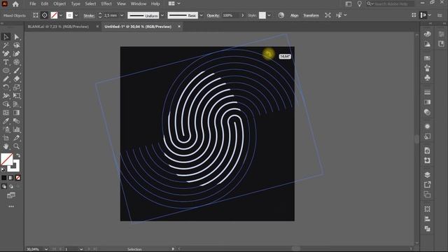 #32 Как нарисовать отпечаток пальца в Illustrator смотреть онлайн