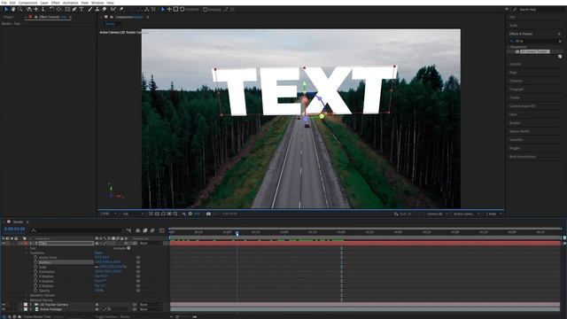 Camera Fly Through 3D Text Tutorial in After Effects смотреть онлайн