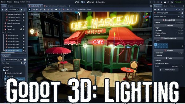 Godot 4 Туториал: Освещение и тени, Global Illumination, World Environment.