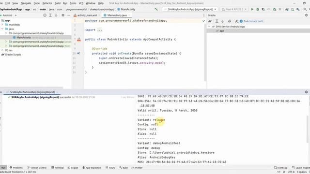 How to get SHA (SHA1/ SHA256) keys for your App in Android Studio? смотреть онлайн