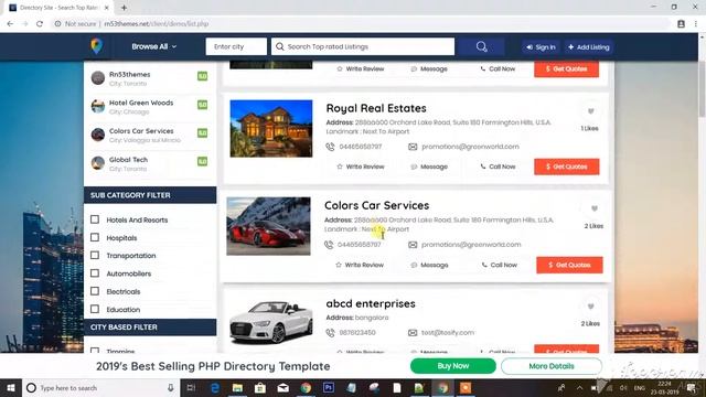 Business Directory Template смотреть онлайн