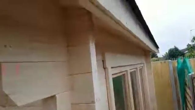 Садовый домик с навесом из профилированного бруса смотреть онлайн
