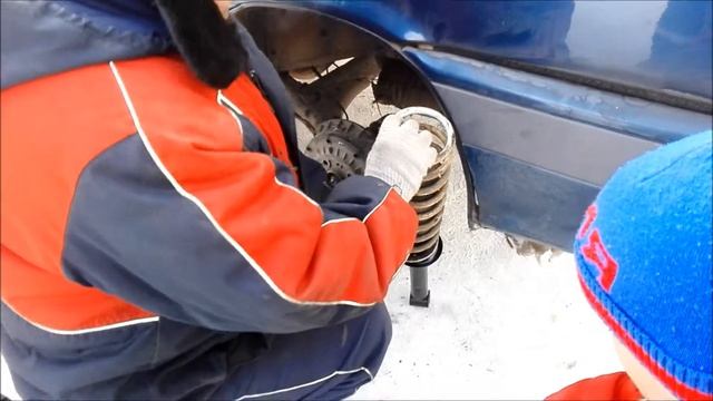 замена задней стойки,пружины,ваз,лада 2115,развод сто(сервисов)