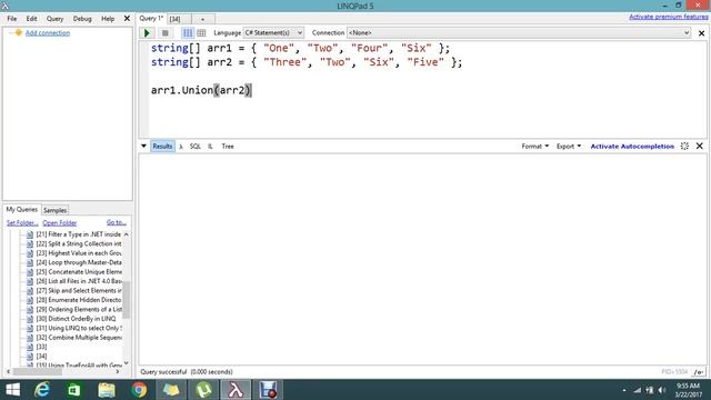Join Two String Arrays with Distinct values using LINQ C# смотреть онлайн