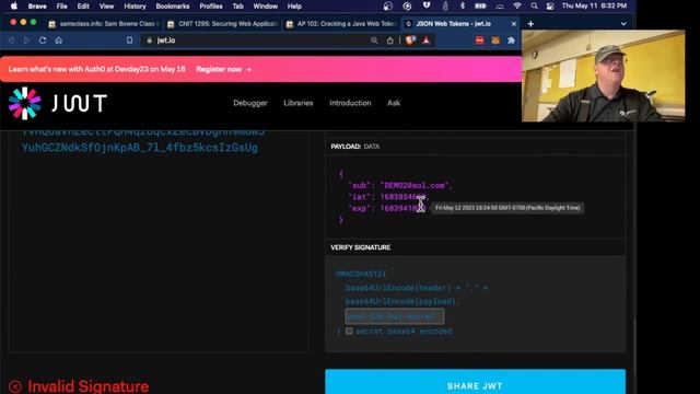 AP 102 Cracking a Java Web Token Signature смотреть онлайн