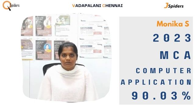 Success story of Ms.Monika S as a software Engineer Qspiders vadapalani Chennai смотреть онлайн