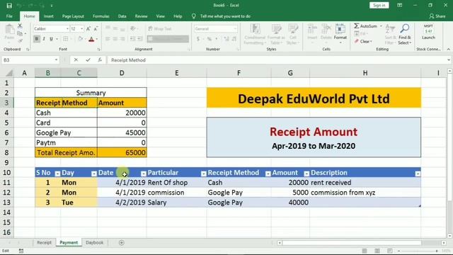 How to create Day Book Report in Excel in Hindi step by step смотреть онлайн