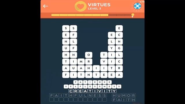 WordBrain 2 - Word Oracle Virtues Level 1-5 Answers смотреть онлайн