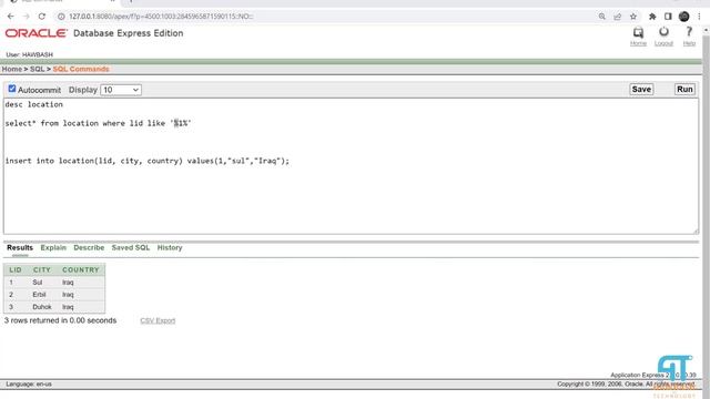 18# Java+ Oracle: Searching on location's table using LIKE keyword смотреть онлайн