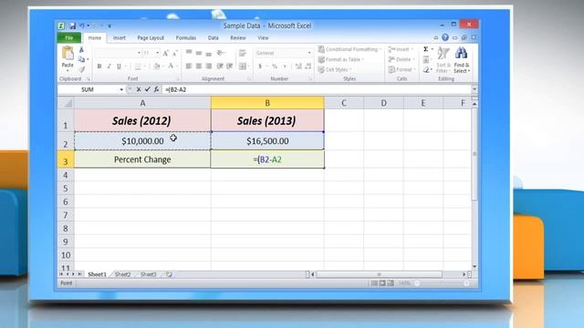 How to calculate the percentage of change between values in Microsoft® Excel смотреть онлайн