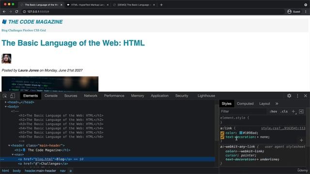 030 Using Chrome DevTools of html css #html #css #htmlcssjavascript #pograming смотреть онлайн