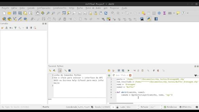 Como criar uma camada de Buffer com python no QGIS смотреть онлайн
