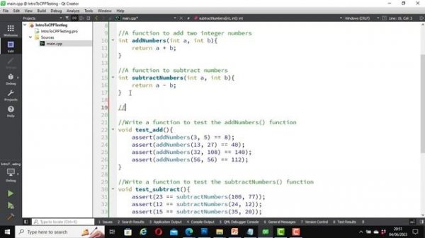 Introduction to C++ unit testing | C++ unit testing using assert library | Unit testing in C++