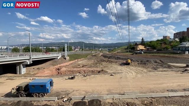 В Красноярске осенью достроят развязку на улице Чкалова. Показываем ее с высоты смотреть онлайн