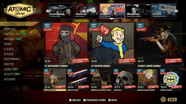 Fallout 76 Atomic Shop Weekly Reset Feb 7 - Feb 13 2023 смотреть онлайн