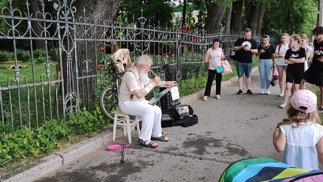 Алексей Петродворецкий играет на пиле бессмертный хит ABBA смотреть онлайн