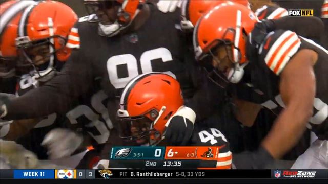 Sione Takitaki Pick 6 | Eagles vs. Browns | NFL смотреть онлайн