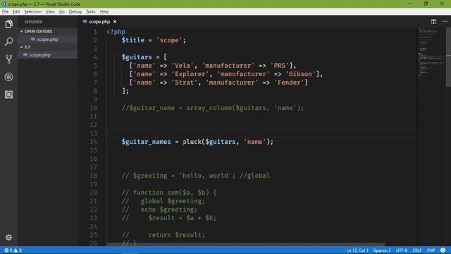 2.7 PHP Fundamentals - Local and Global PHP Variables смотреть онлайн