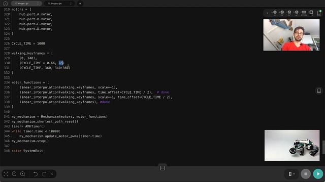 How to give MINDSTORMS GELO a natural walk and make him do hand plants with Python смотреть онлайн