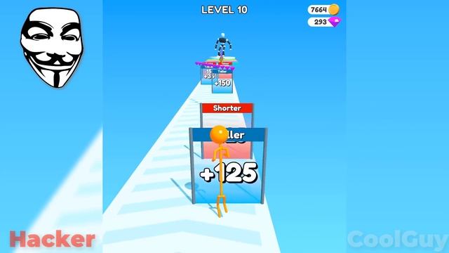 NOOB vs PRO vs HACKER vs GOD in Tall Man Run смотреть онлайн