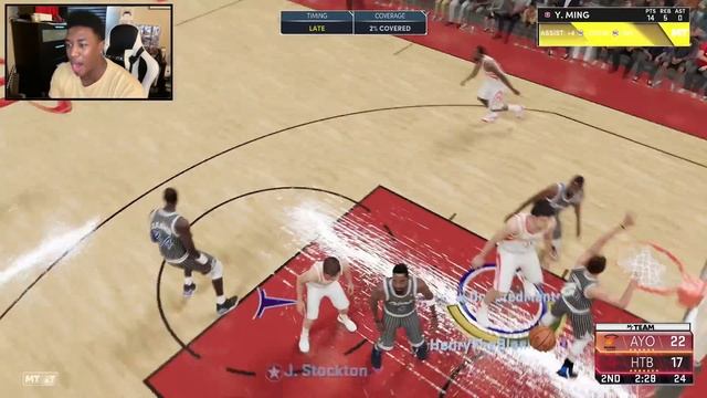 GALAXY OPAL YAO MING GAMEPLAY! ITS IMPOSSIBLE TO STOP HIM IN THE PAINT! NBA 2k21 MyTEAM смотреть онлайн