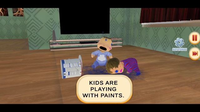 Pregnant Mom and Twin Baby - NewBorn Baby Care Game #4 | Babies are Playing with Paint смотреть онлайн
